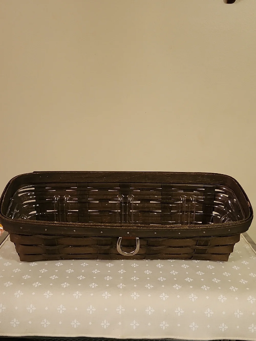 Longaberger Sort and Store Dark Brown Desktop Basket